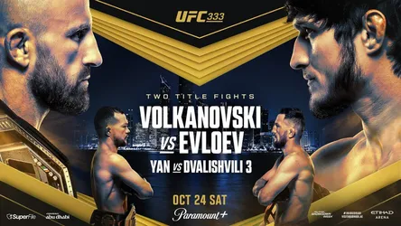 UFC 333 Volkanovski vs Evloev